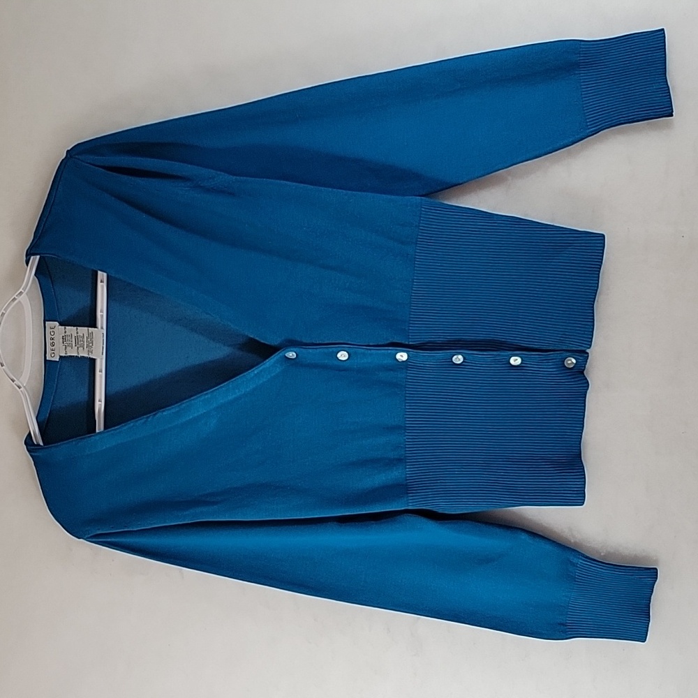 GEORGE Turquois V-Neckline Button Up Cardigan  Size XL 16/18